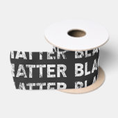Black Lives Matter繰り返し文字ブロックテープ サテンリボン (リール)