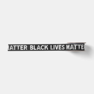 Black Lives Matter繰り返し文字ブロックテープ サテンリボン