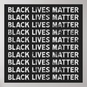 Black Lives Matter繰り返し文字 ポスター