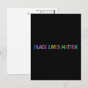 Black Lives Matter カラフルステンシル 02 ポストカード