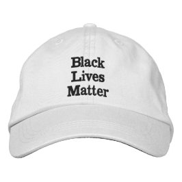 Black Lives Matter （白） 刺繍入りキャップ