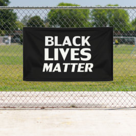Black Lives Matter 黒白モダン タイポグラフィ 横断幕