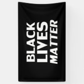 Black Lives Matter 黒白モダン タイポグラフィ 横断幕 (縦)