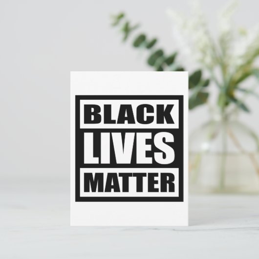 Black Lives Matter, Black History Month, Equality ポストカード (スタンド正面)