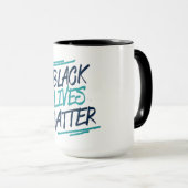 Black Lives Matter Modern Typographic Coffee Mug マグカップ (正面右)