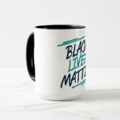 Black Lives Matter Modern Typographic Coffee Mug マグカップ (正面左)