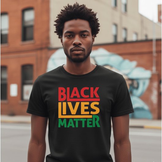 Black Lives Matter Pan-African Colors T-Shirt Tシャツ