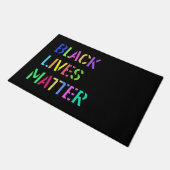 Black Lives Matter Stencil 01サイズ数々の編集可能 ドアマット (アングル)