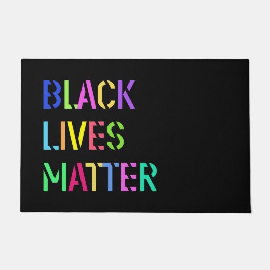 Black Lives Matter Stencil 01サイズ数々の編集可能 ドアマット (正面)