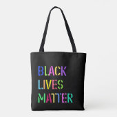 Black Lives Matter Stencil 01サイ数々のズ&スタイル トートバッグ (裏面)