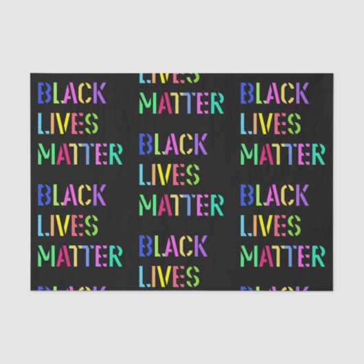 Black Lives Matter Stencil 01サイ数々のズ&スタイル 薄葉紙 (正面)