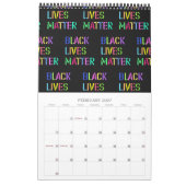Black Lives Matter Stencil 01編集可能 カレンダー (2月 2027)