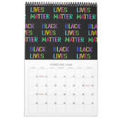 Black Lives Matter Stencil 01編集可能 カレンダー (2月 2026)