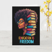 Black Lives Problem Blm Human Rights Black History カード (黄色い花)