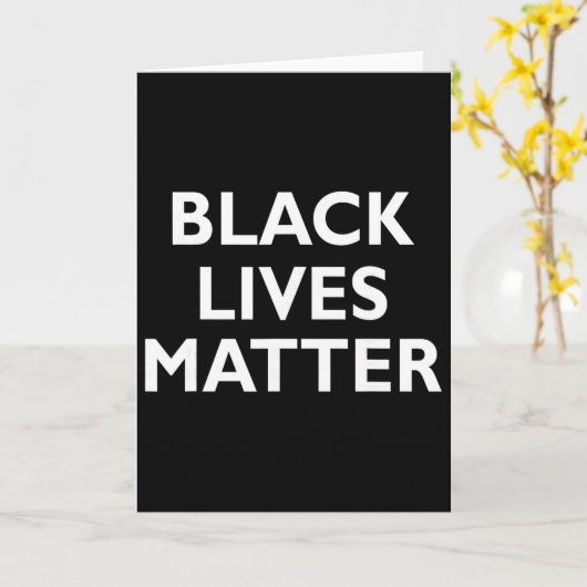 Black Lives Problem Blm Human Rights Black History カード (黄色い花)