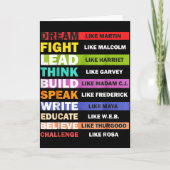 Black Lives S Black Leaders Black History Month カード (正面)