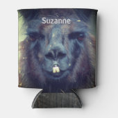 Black Llama Face Farm Animal Personalized 缶クーラー (正面)