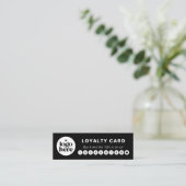 Black Logo Modern Professional Loyalty Card スキニー名刺 (スタンド正面)