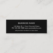 Black Logo Modern Professional Loyalty Card スキニー名刺 (裏面)