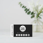 Black Logo Modern Professional Loyalty Card 名刺 (スタンド正面)