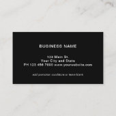 Black Logo Modern Professional Loyalty Card 名刺 (裏面)