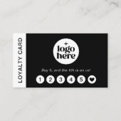 Black Logo Modern Professional Loyalty Card 名刺 (正面)