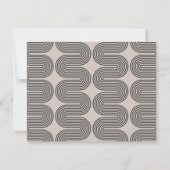Black Lombard Wavy Lines Modern Stationery Card ノートカード (裏面)
