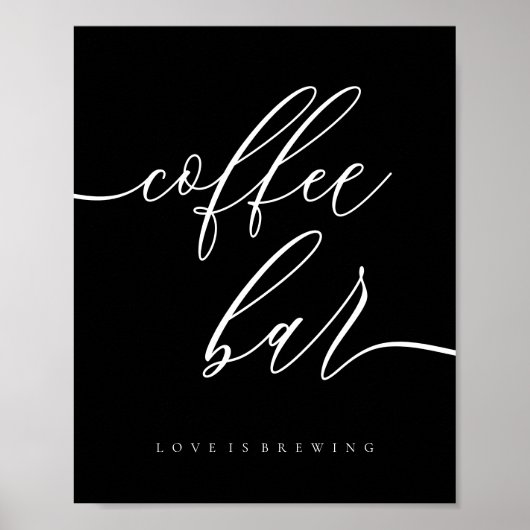 Black love brewing Wedding Coffee Bar ポスター (正面)