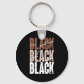 Black Love Excellence Joy Pride Black History Afri キーホルダー (正面)