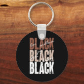 Black Love Excellence Joy Pride Black History Afri キーホルダー (正面)