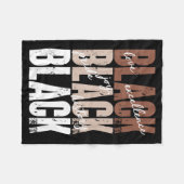 Black Love Excellence Joy Pride Black History Afri フリースブランケット (正面(横))