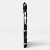 Black Love Written Words Print  iPhoneケース (左側面)