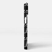 Black Love Written Words Print  iPhoneケース (右側面)
