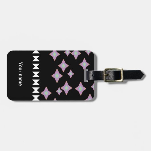 Black Luggage Tag with name tag ラゲッジタグ (正面横)