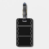 Black Luggage Tag with name tag ラゲッジタグ (裏面縦)