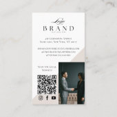 Black Luxury Elegant Law Firm Photo QR Code 名刺 (裏面)
