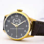 Black Luxury Initials Weddings  Anniversaries 腕時計