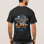 Black LZD Wheel and Tire basic tee Tシャツ (裏面)