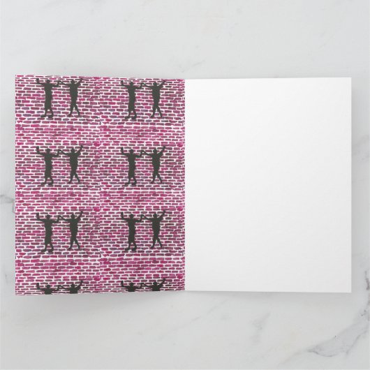 Black Magic Hollyhock by Yeshaya Dank Wood Wall Ar カード (内部)