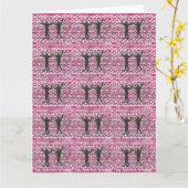 Black Magic Hollyhock by Yeshaya Dank Wood Wall Ar カード (黄色い花)