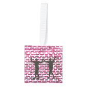 Black Magic Hollyhock by Yeshaya Dank Wood Wall Ar キューブオーナメント (正面)