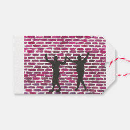 Black Magic Hollyhock by Yeshaya Dank Wood Wall Ar ギフトタグ