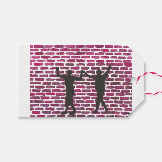 Black Magic Hollyhock by Yeshaya Dank Wood Wall Ar ギフトタグ (正面(横))