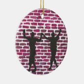 Black Magic Hollyhock by Yeshaya Dank Wood Wall Ar セラミックオーナメント (右)