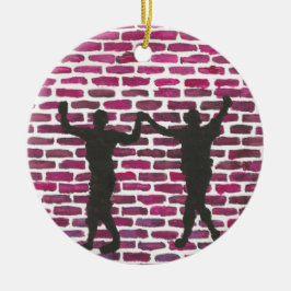 Black Magic Hollyhock by Yeshaya Dank Wood Wall Ar セラミックオーナメント