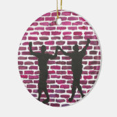 Black Magic Hollyhock by Yeshaya Dank Wood Wall Ar セラミックオーナメント (左)