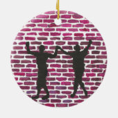 Black Magic Hollyhock by Yeshaya Dank Wood Wall Ar セラミックオーナメント (裏面)