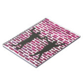 Black Magic Hollyhock by Yeshaya Dank Wood Wall Ar ノートブック (左側)