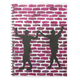 Black Magic Hollyhock by Yeshaya Dank Wood Wall Ar ノートブック