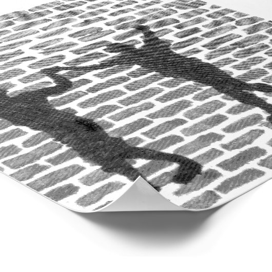 Black Magic Hollyhock by Yeshaya Dank Wood Wall Ar ポスター (角)